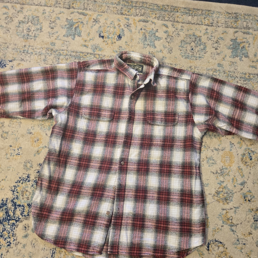 Extra Thick Field & Stream Red and White Plaid Shirt